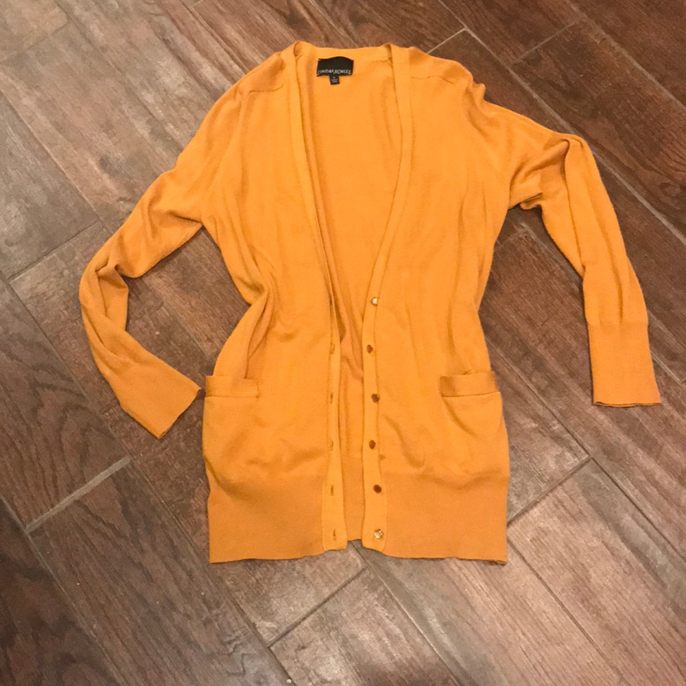 Fall yellow/gold cardigan